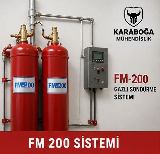 Tuzla FM200 Yangın Söndürme Sistemi | Kurulum, Projelendirme ve Bakım | Karaboğa Mühendislik