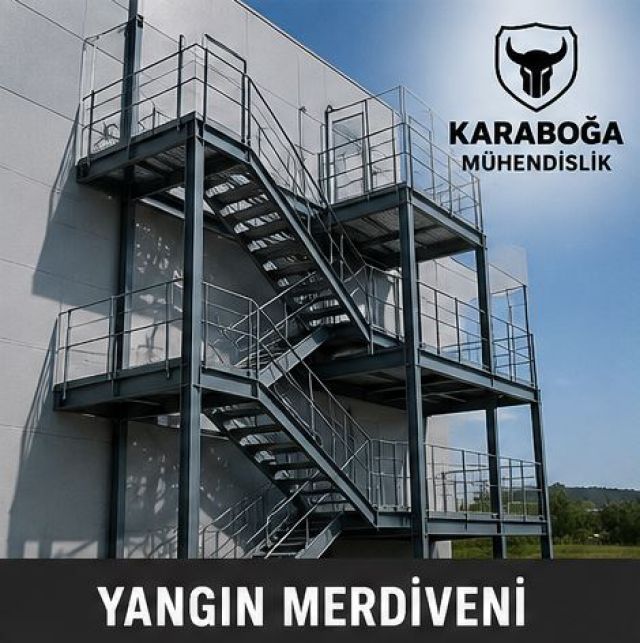 Tuzla Yangın Merdiveni | İmalat, Projelendirme, Montaj ve Teknik Servis | Karaboğa Mühendislik